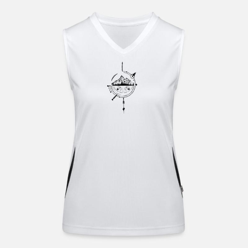 Kosmischer Kompass Kunstdesign Funktionelles Kontrast-Tank Top für Frauen