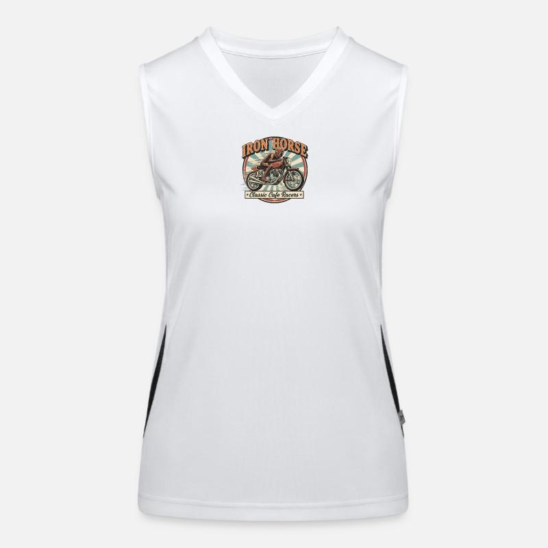 Racer Iron Horse Design Women's Functional Contrast Tank Top