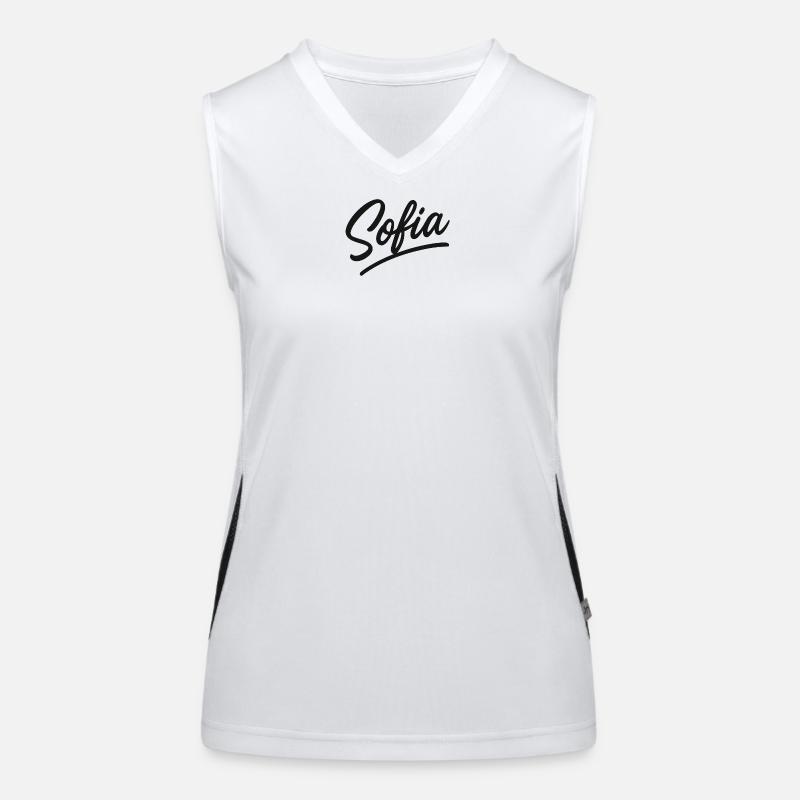 Lettrage à la main signature de Sofia Débardeur respirant contrasté Femme