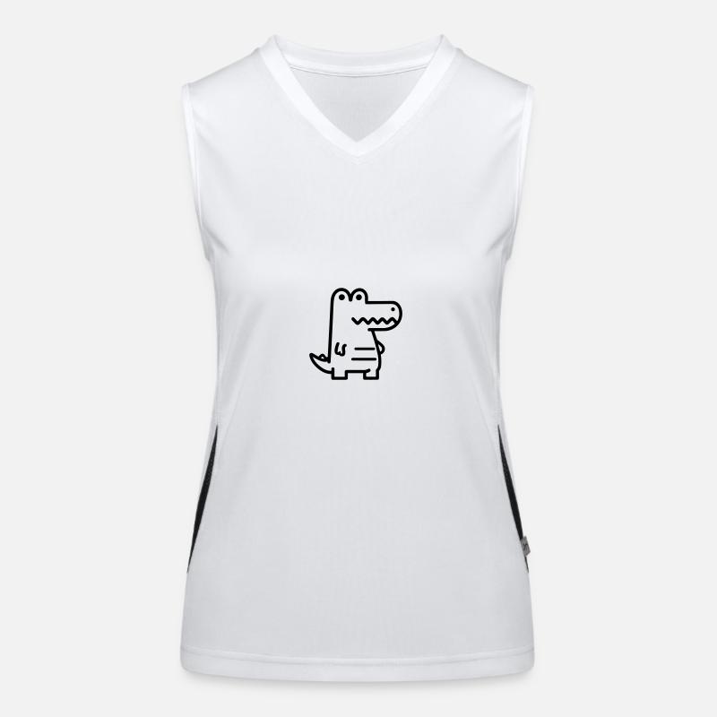 Krokodil Funktionelles Kontrast-Tank Top für Frauen
