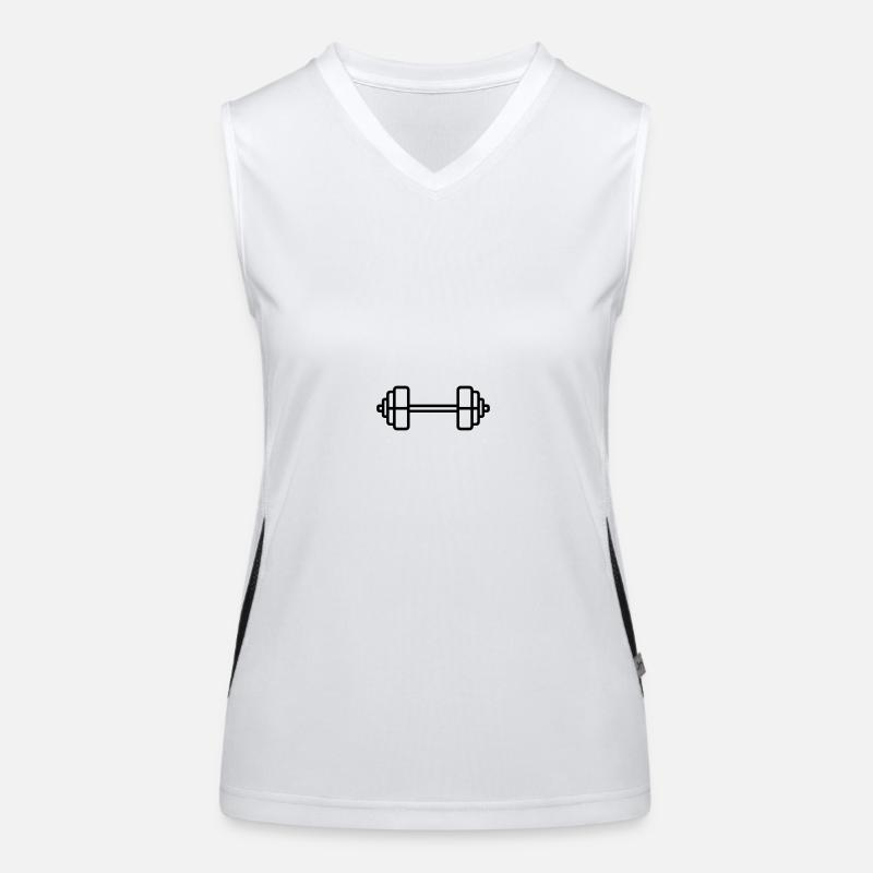 manubrio Top sportivo da donna in contrasto cromatico