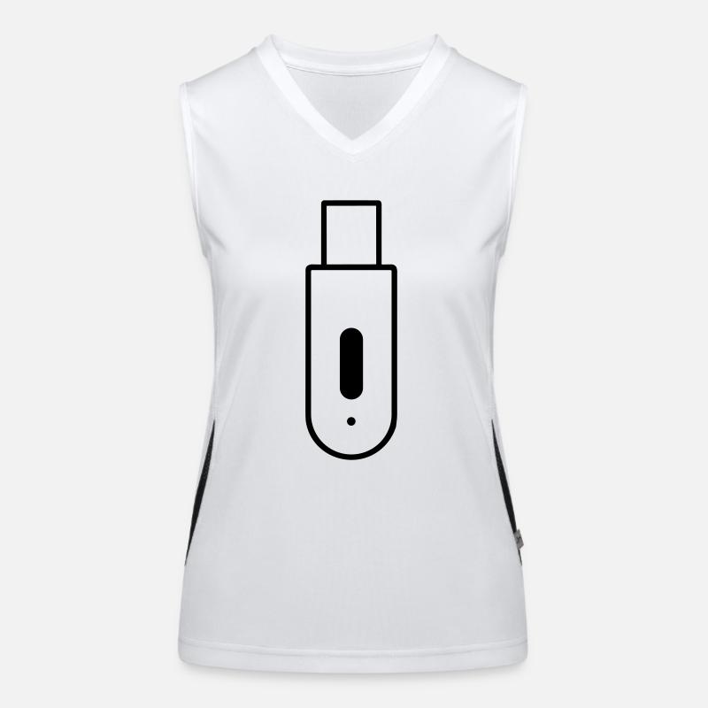 USB flash drive Women's Functional Contrast Tank Top