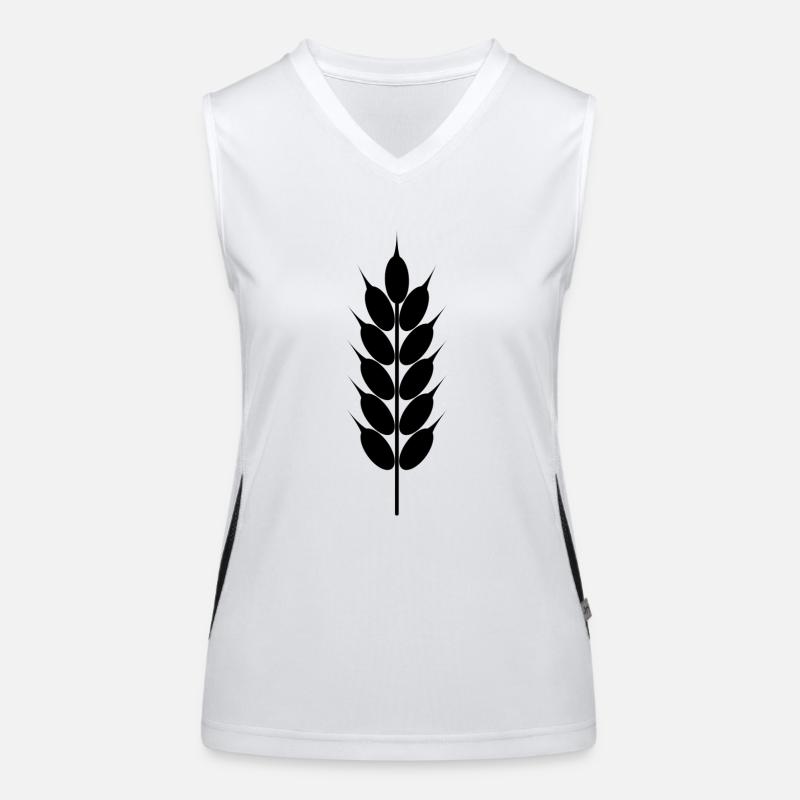 getreide corn cereal wheat weizen veggie gemuese v Funktionelles Kontrast-Tank Top für Frauen