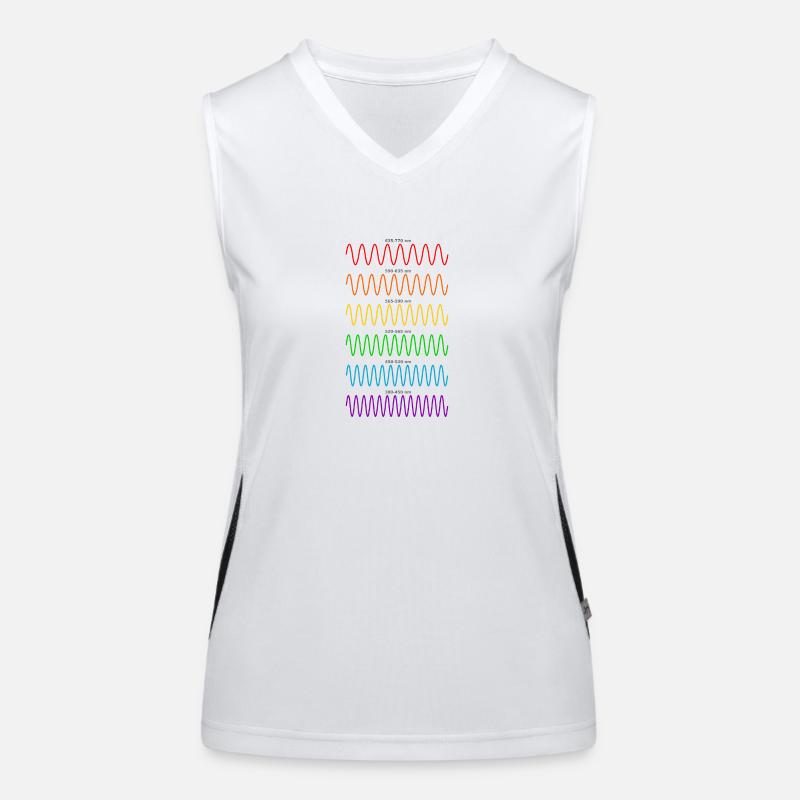 Light Waves - Physicist Physics Shirt - Women's Functional Contrast Tank Top - white/black