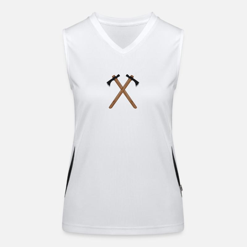 Axe - Women's Functional Contrast Tank Top - white/black