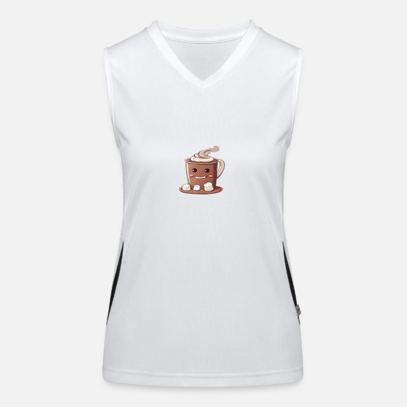 Chocolat Débardeur respirant contrasté Femme