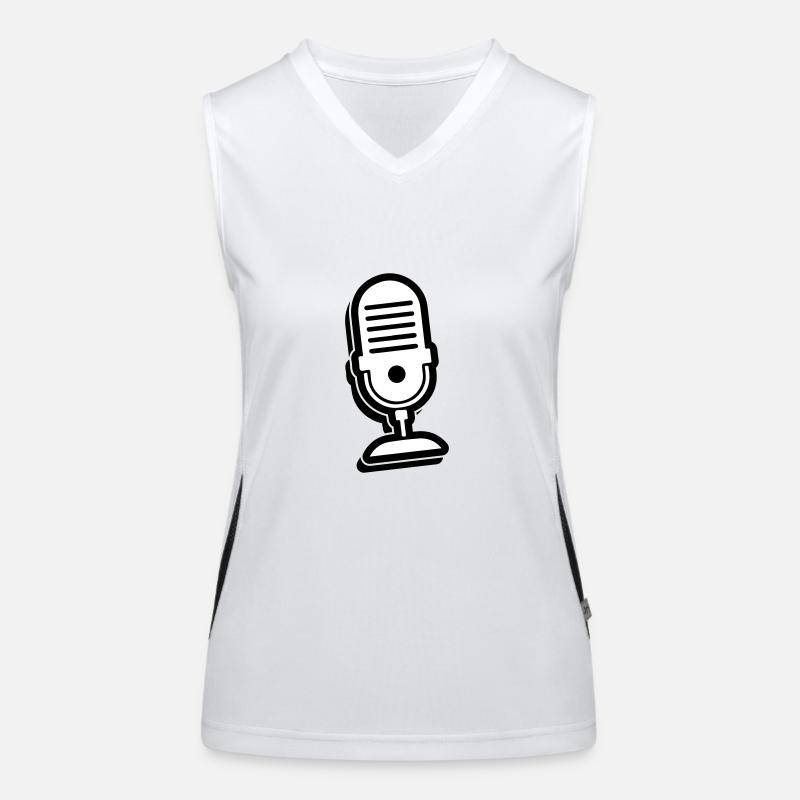 Icône du microphone Débardeur respirant contrasté Femme