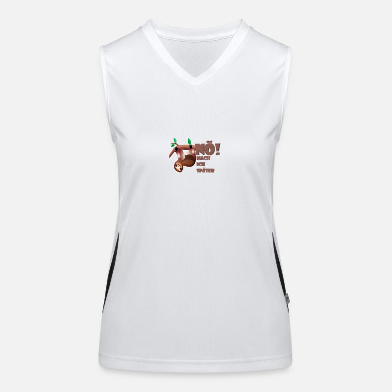 Faultier Nö mach ich Später ! Funktionelles Kontrast-Tank Top für Frauen