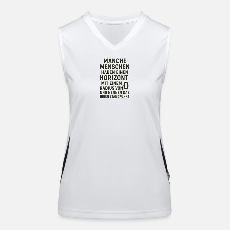 Nullradius-Horizont Standpunkt Spruch Funktionelles Kontrast-Tank Top für Frauen