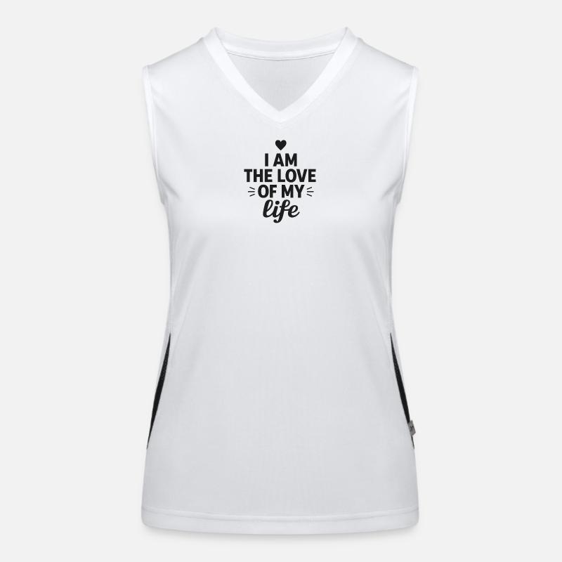 Ich bin die Liebe meines Lebens Funktionelles Kontrast-Tank Top für Frauen