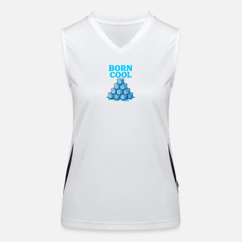 Eisblock Pyramide Blau Funktionelles Kontrast-Tank Top für Frauen