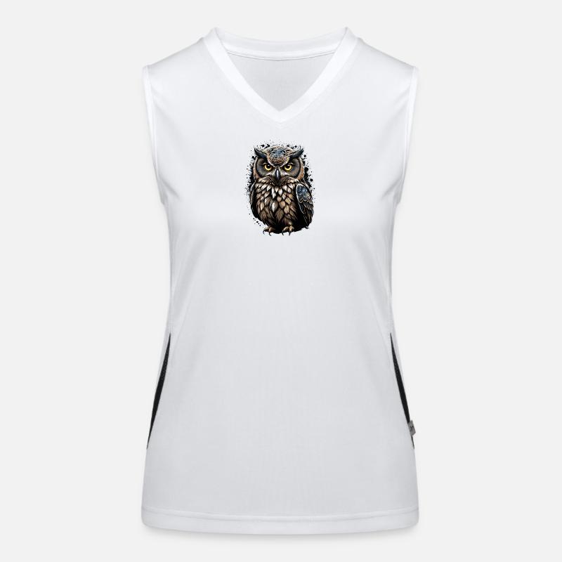 Kleine süße Eule Funktionelles Kontrast-Tank Top für Frauen