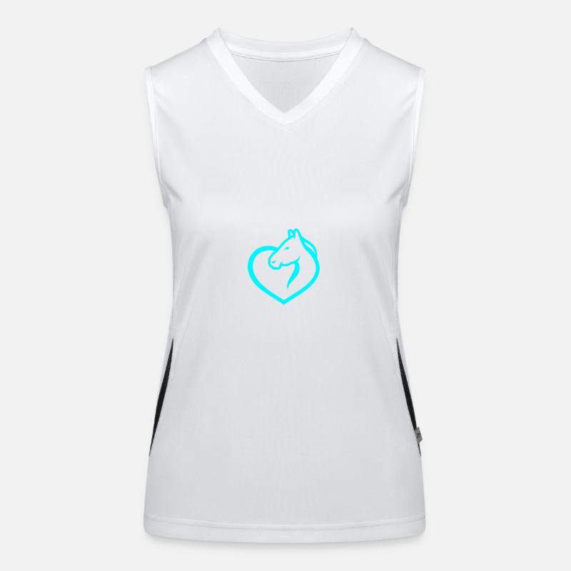 Pferde Funktionelles Kontrast-Tank Top für Frauen