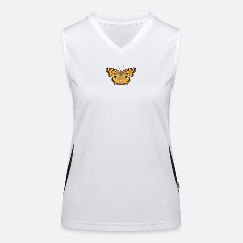 Schmetterlinge: Der Große Fuchs Funktionelles Kontrast-Tank Top für Frauen