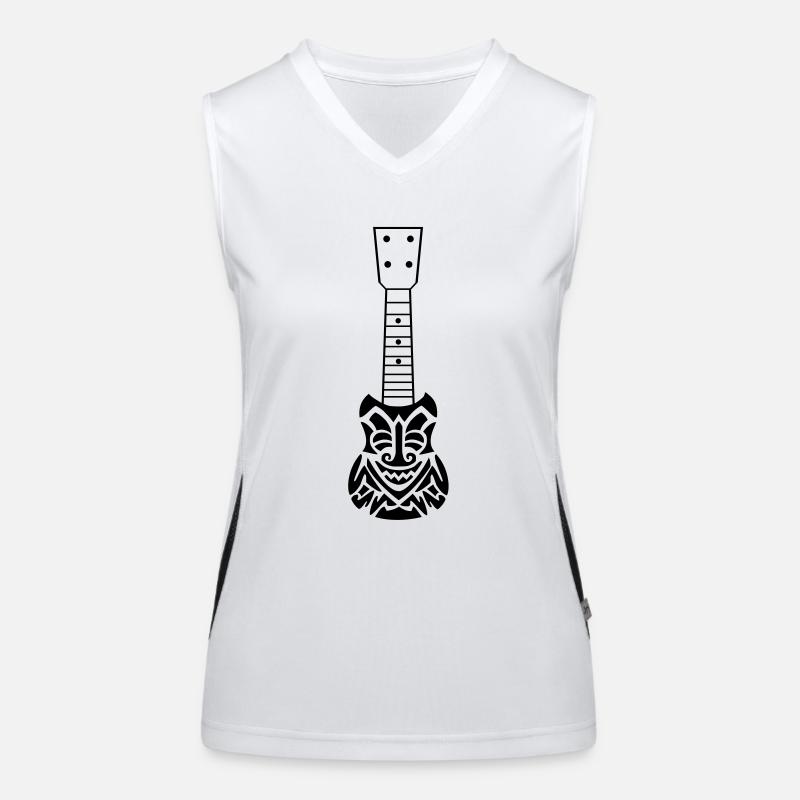 TIKI Ukulele Funktionelles Kontrast-Tank Top für Frauen