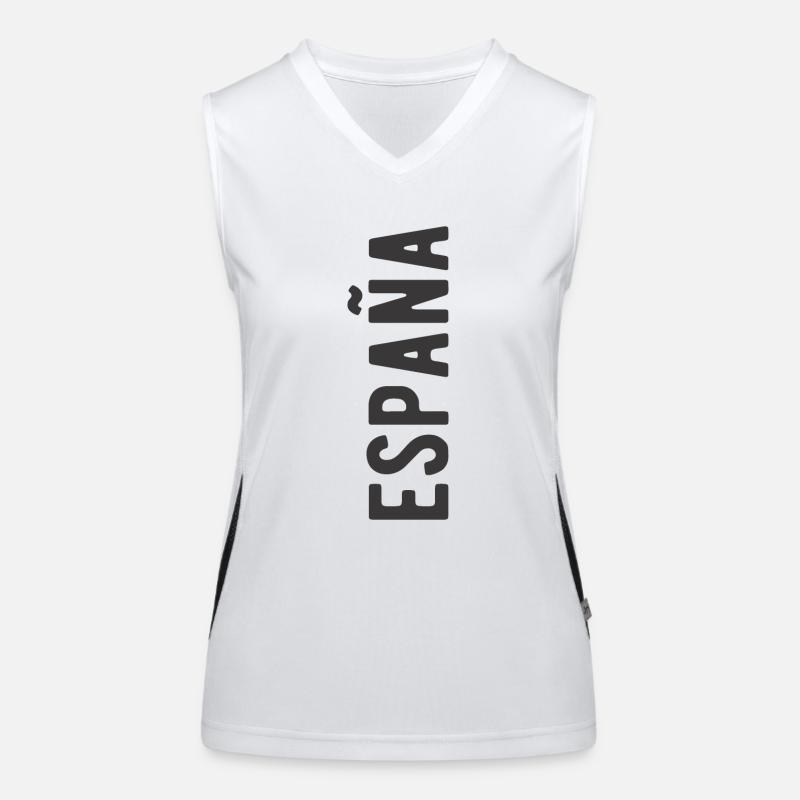España Espana Spanien Spanische Sprache Spruch Funktionelles Kontrast-Tank Top für Frauen