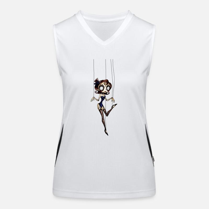 Threads Doll in Blue Women's Functional Contrast Tank Top