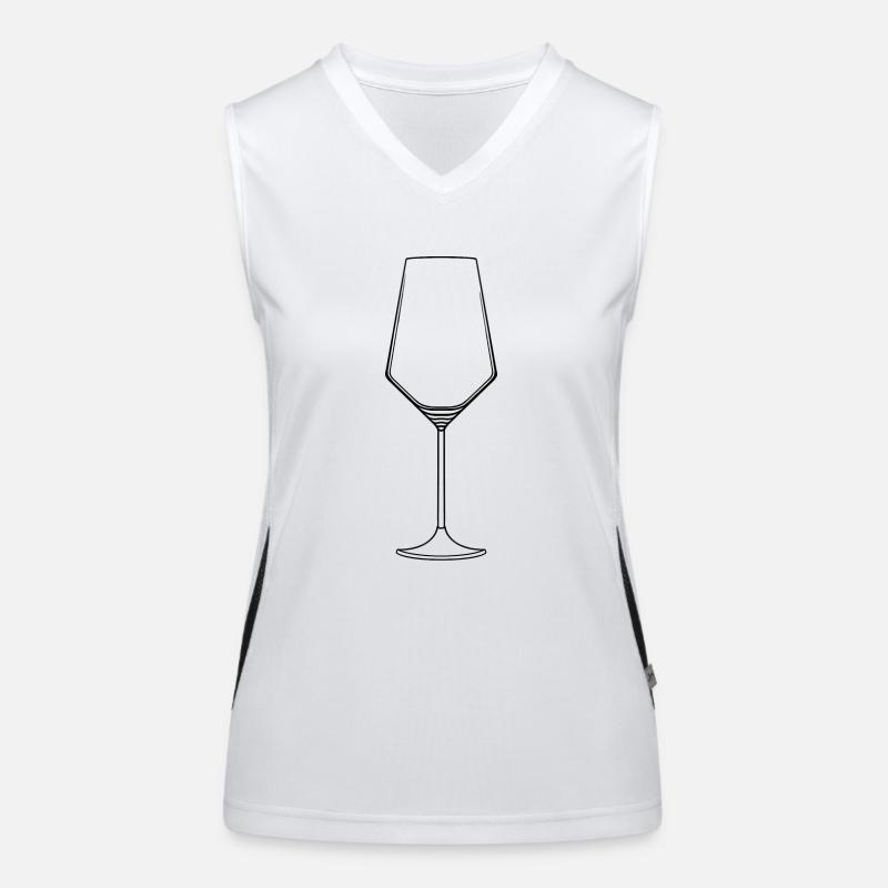 Weinglas Funktionelles Kontrast-Tank Top für Frauen