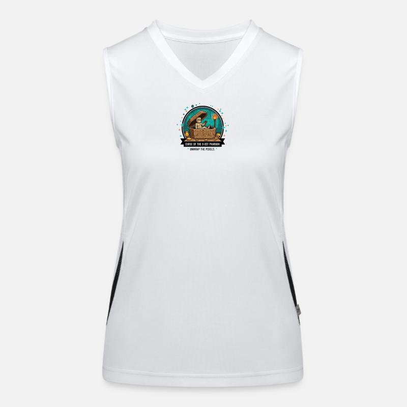 8-Bit Pharaoh's Tomb Women's Functional Contrast Tank Top