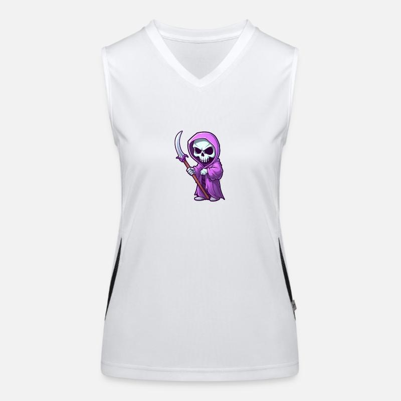 Graffiti Grim Reaper Sticker Women's Functional Contrast Tank Top