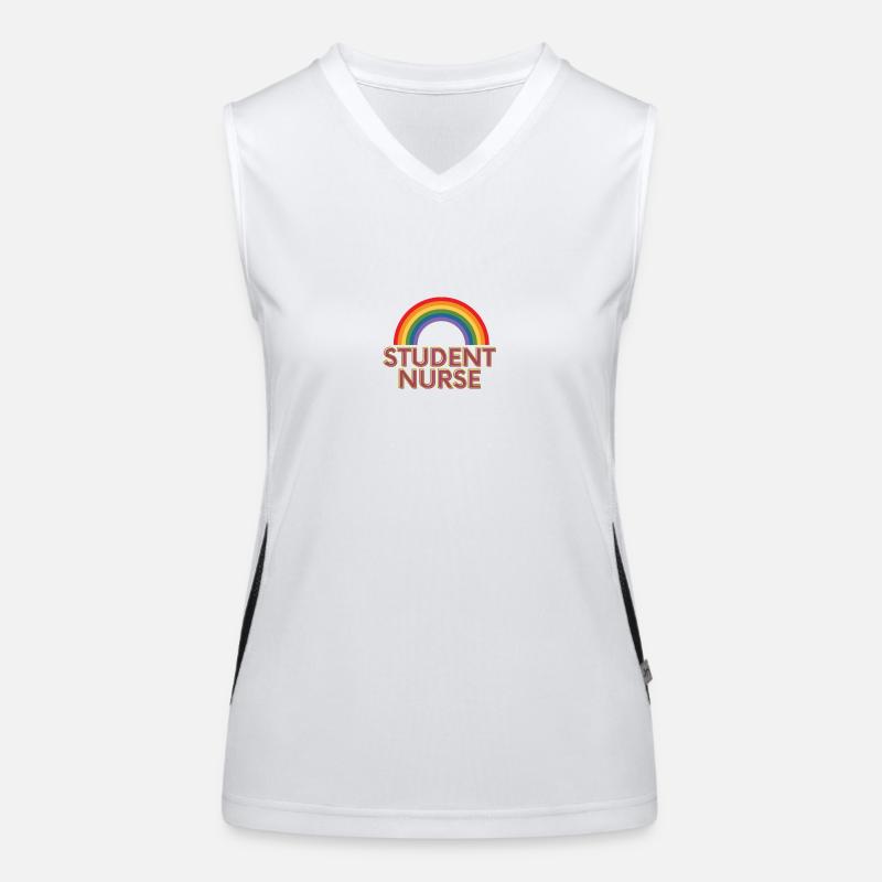 Student Nurse - Women's Functional Contrast Tank Top - white/black