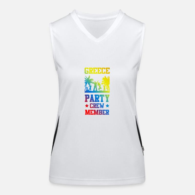 Greece Party Crew Funktionelles Kontrast-Tank Top für Frauen