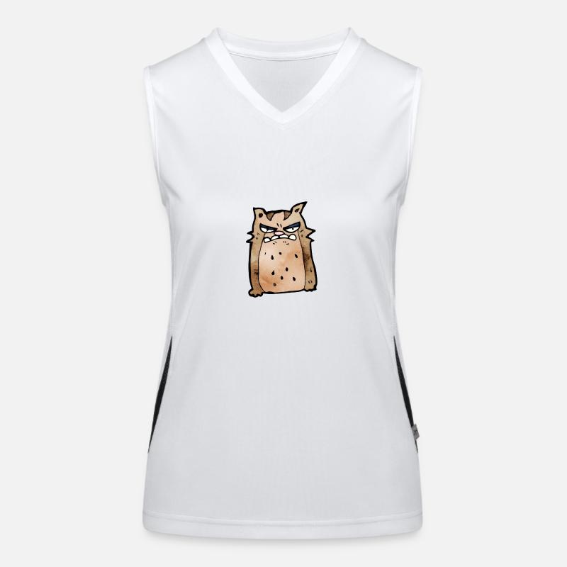 crumpy cat cartoon #2 Funktionelles Kontrast-Tank Top für Frauen