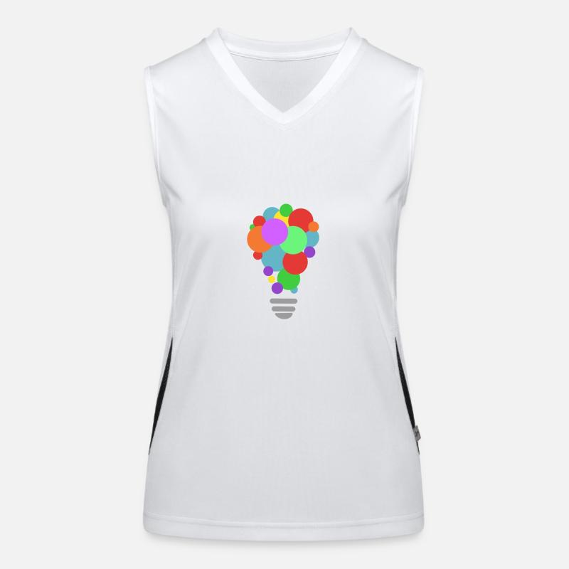 CREATIVITY lightbulb Funktionelles Kontrast-Tank Top für Frauen