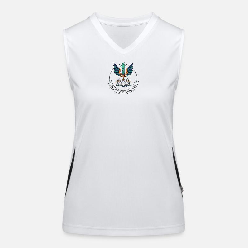 Quest. Code. Conquérir l’emblème Débardeur respirant contrasté Femme