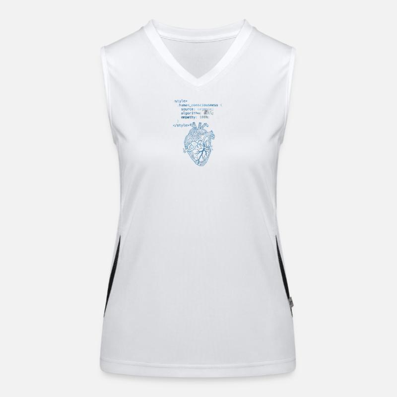 Programmer Heart CSS Code - Tech & Empathy Art Women's Functional Contrast Tank Top