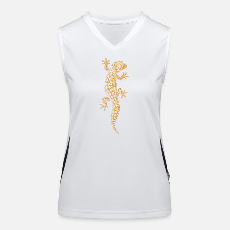 Leopardgecko Funktionelles Kontrast-Tank Top für Frauen