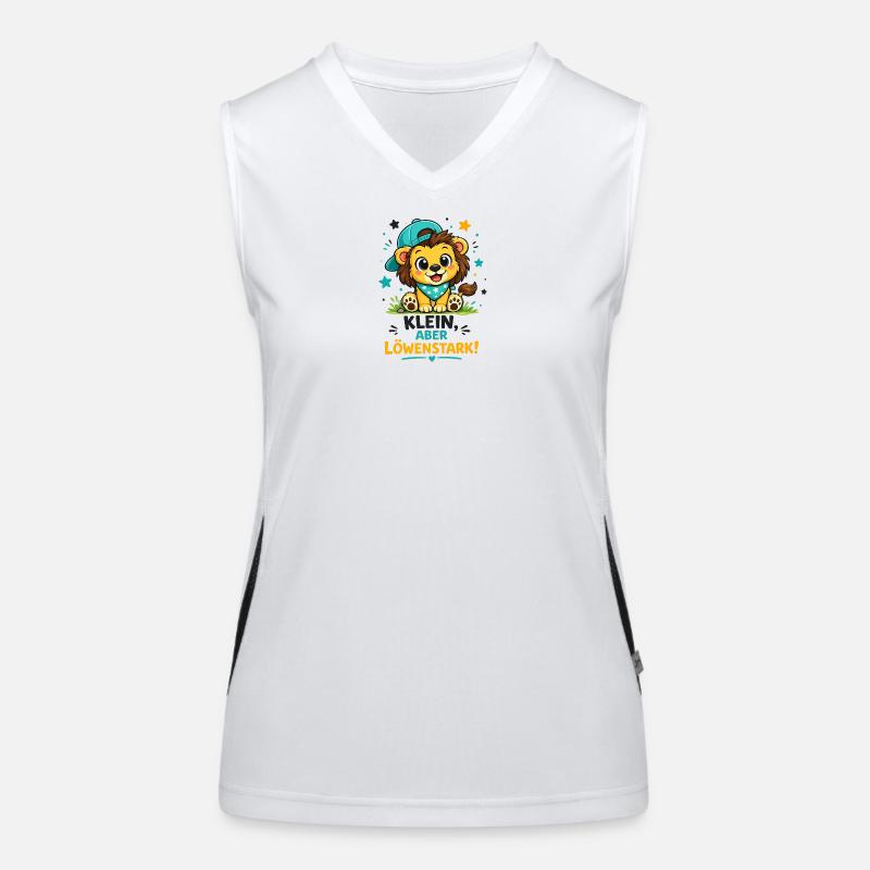 Klein aber Löwenstark Funktionelles Kontrast-Tank Top für Frauen