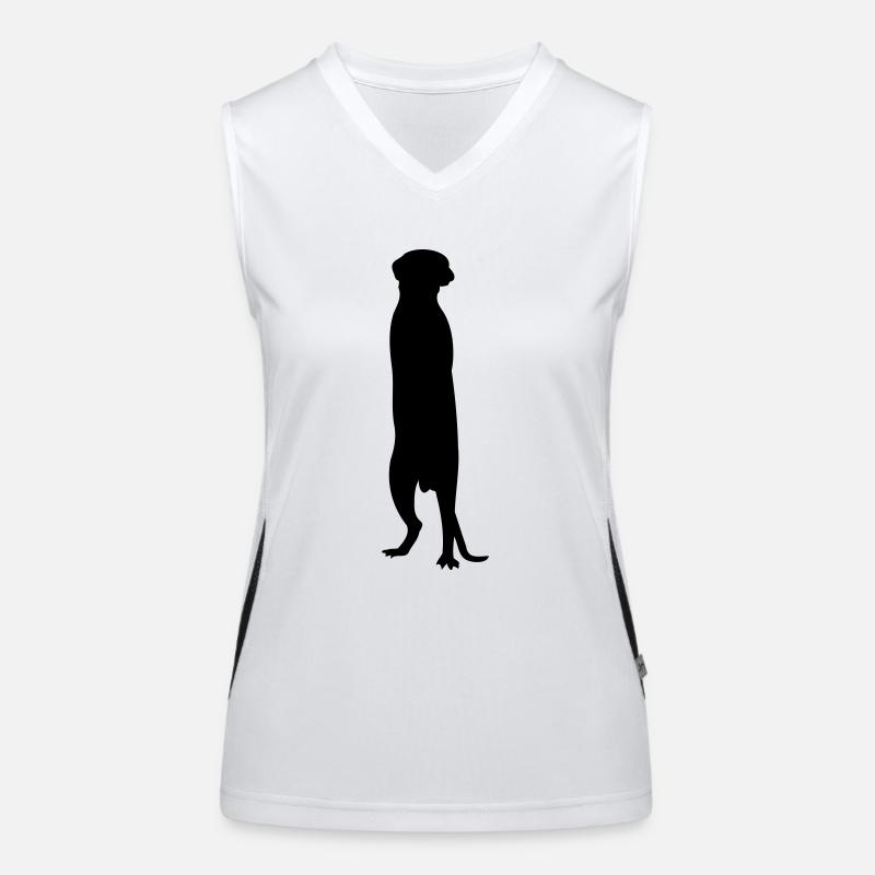Schatten Erdmännchen - 1 Farb Vektor Funktionelles Kontrast-Tank Top für Frauen
