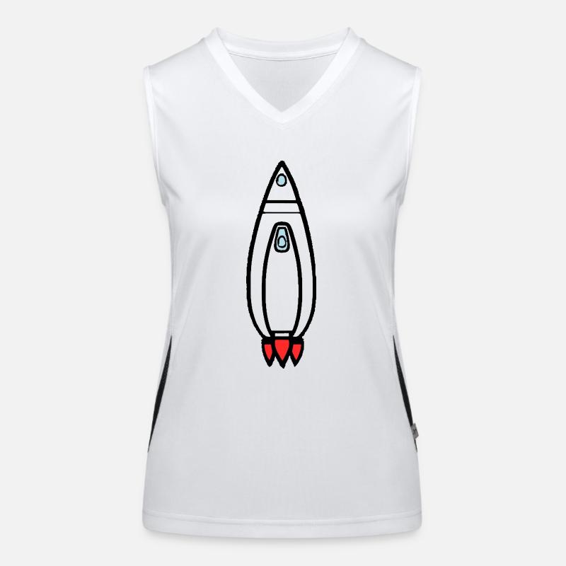 Spacecraft Rocket Space Space Flight Vector Women's Functional Contrast Tank Top