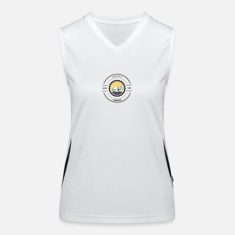Camping Funktionelles Kontrast-Tank Top für Frauen
