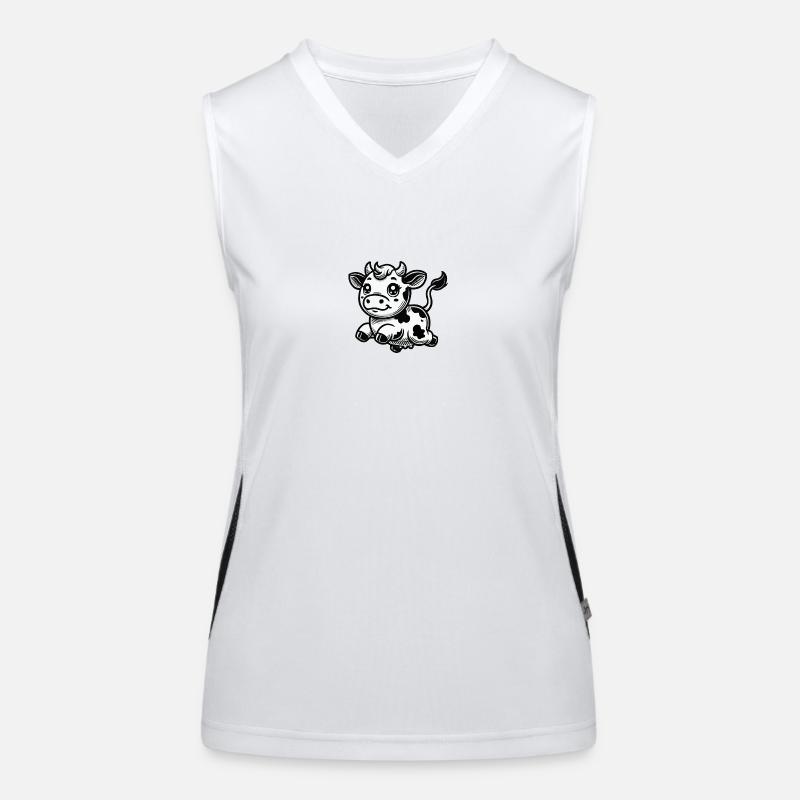 Cow Comic Women's Functional Contrast Tank Top