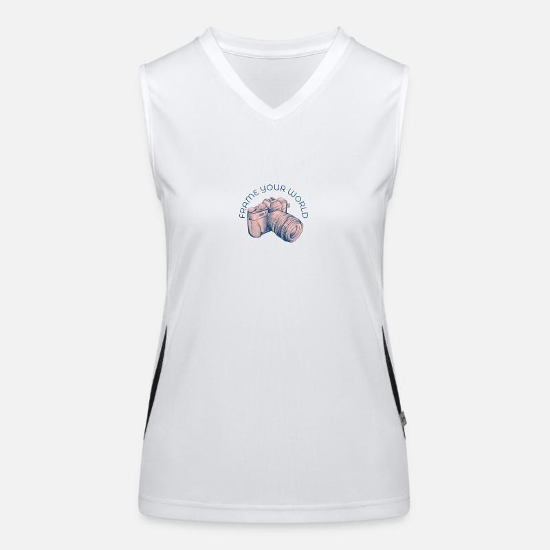 A pink Camera drawing- Logo Women's Functional Contrast Tank Top