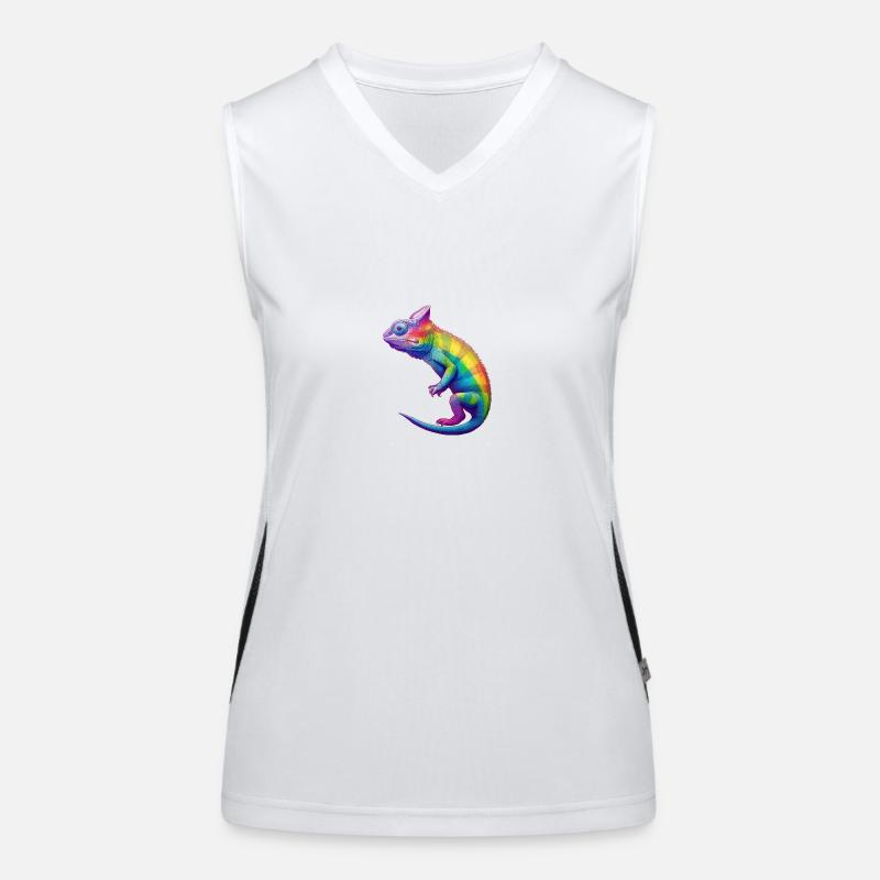 pride chameleon Funktionelles Kontrast-Tank Top für Frauen