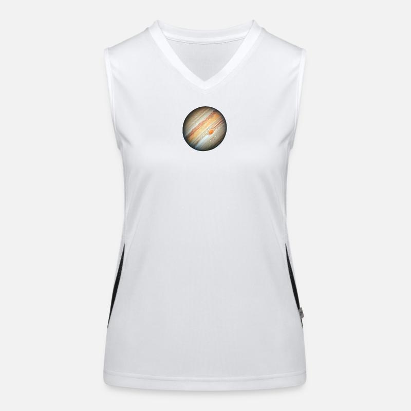 Jupiter & riesiger roter Fleck Funktionelles Kontrast-Tank Top für Frauen