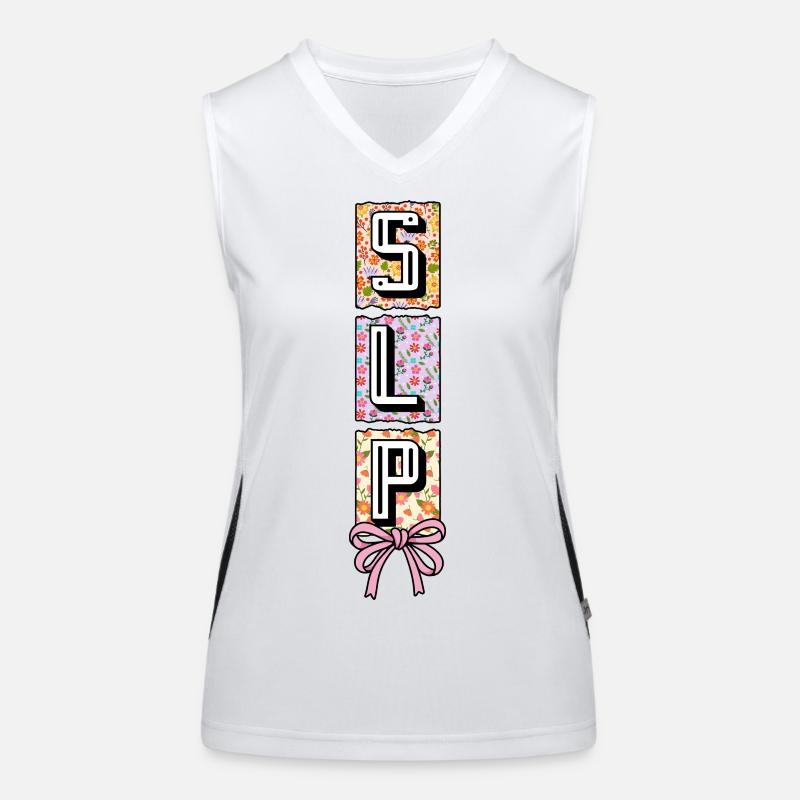 SLP Speech Language Pathology Speech Therapist Women's Functional Contrast Tank Top