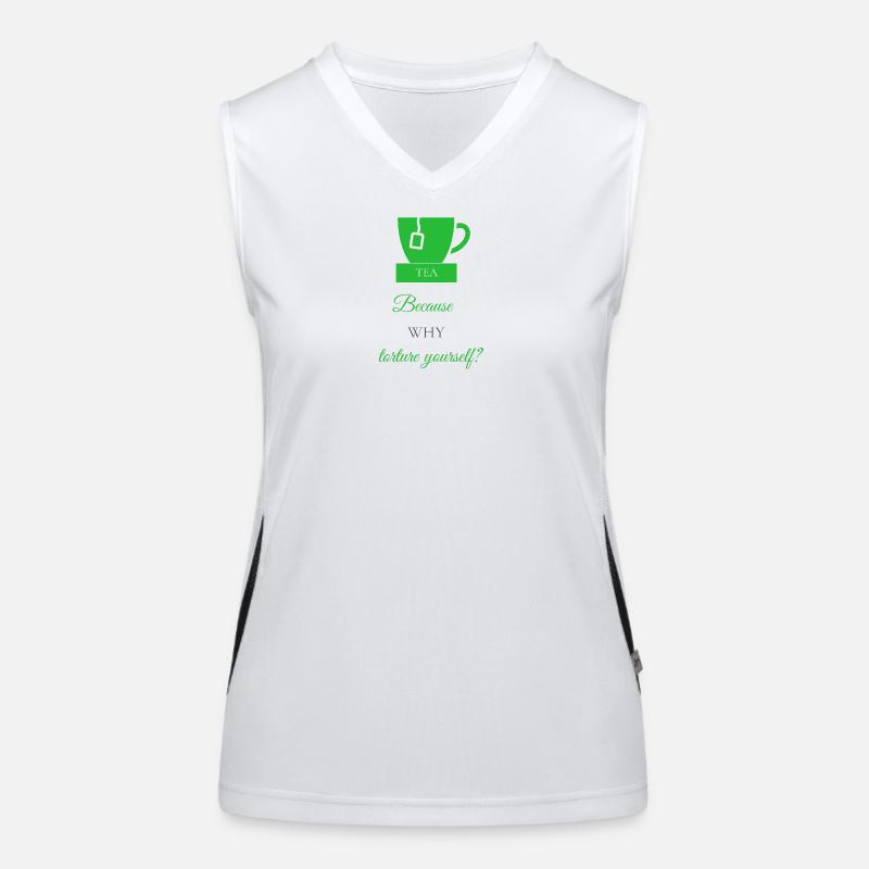 TEA-RIFFIC (Vert + Gris) Débardeur respirant contrasté Femme