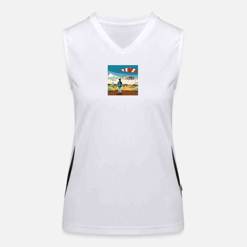 GuyWatchingPlanesDrei Funktionelles Kontrast-Tank Top für Frauen
