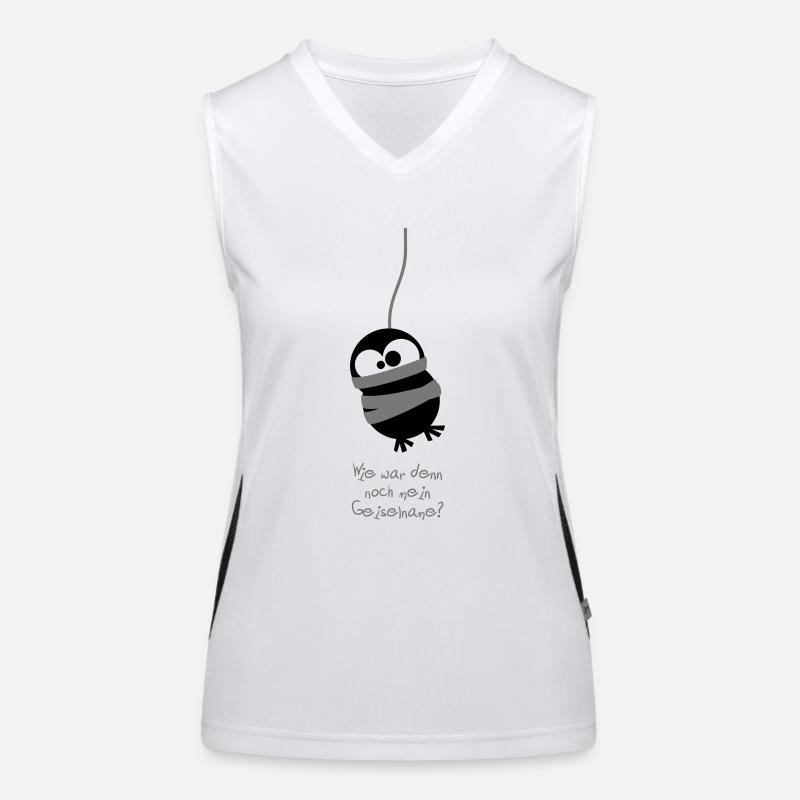 Eine Eule // Wie war denn noch mein Geiselname? Funktionelles Kontrast-Tank Top für Frauen