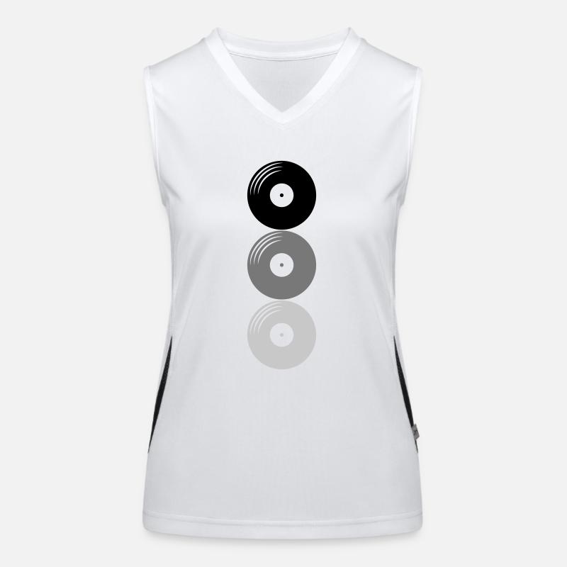 Platten 3 Vinyl Funktionelles Kontrast-Tank Top für Frauen