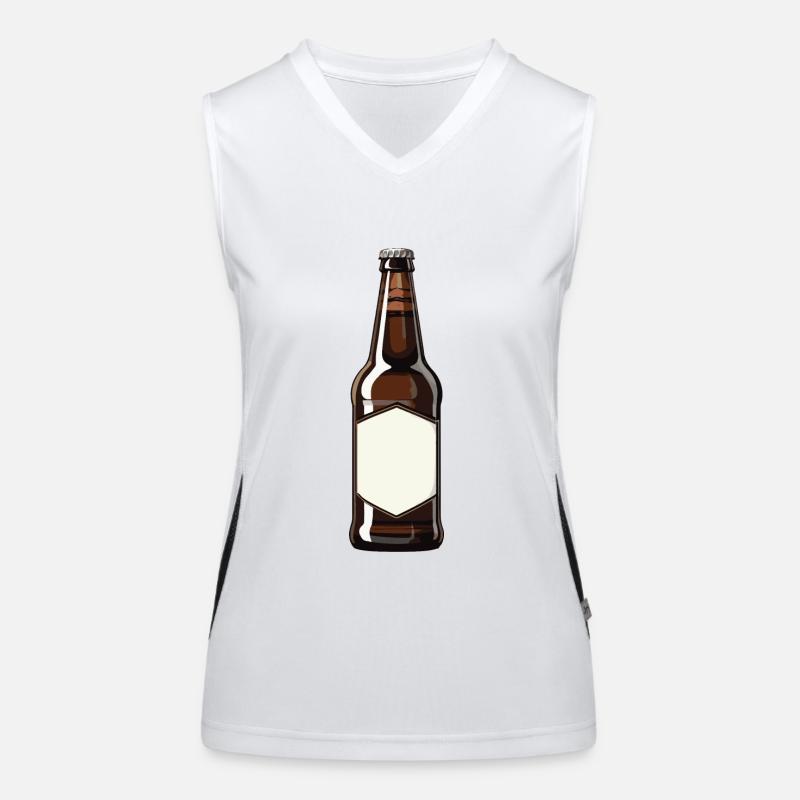 Bouteille de bière Symbole de consommation de bière Débardeur respirant contrasté Femme