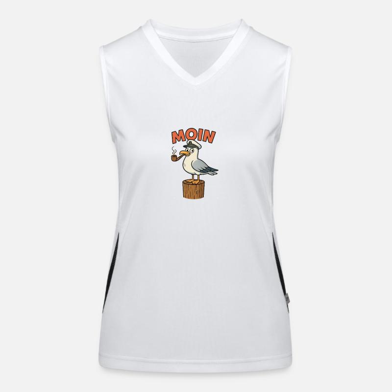 Moin Möwe Funktionelles Kontrast-Tank Top für Frauen
