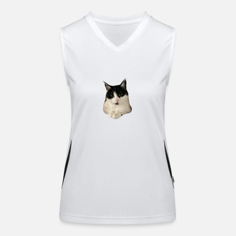 chat chat super mignon Débardeur respirant contrasté Femme