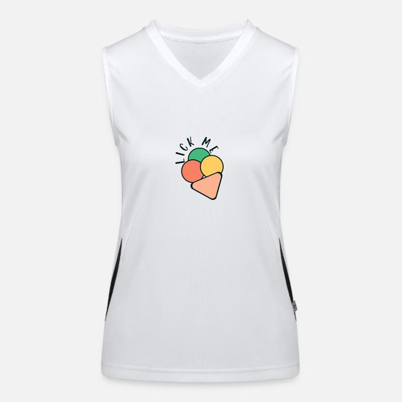 Crème glacée - un logo mignon Débardeur respirant contrasté Femme