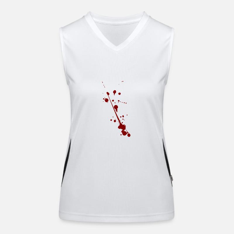 éclaboussures d'éclaboussures de sang Halloween Débardeur respirant contrasté Femme