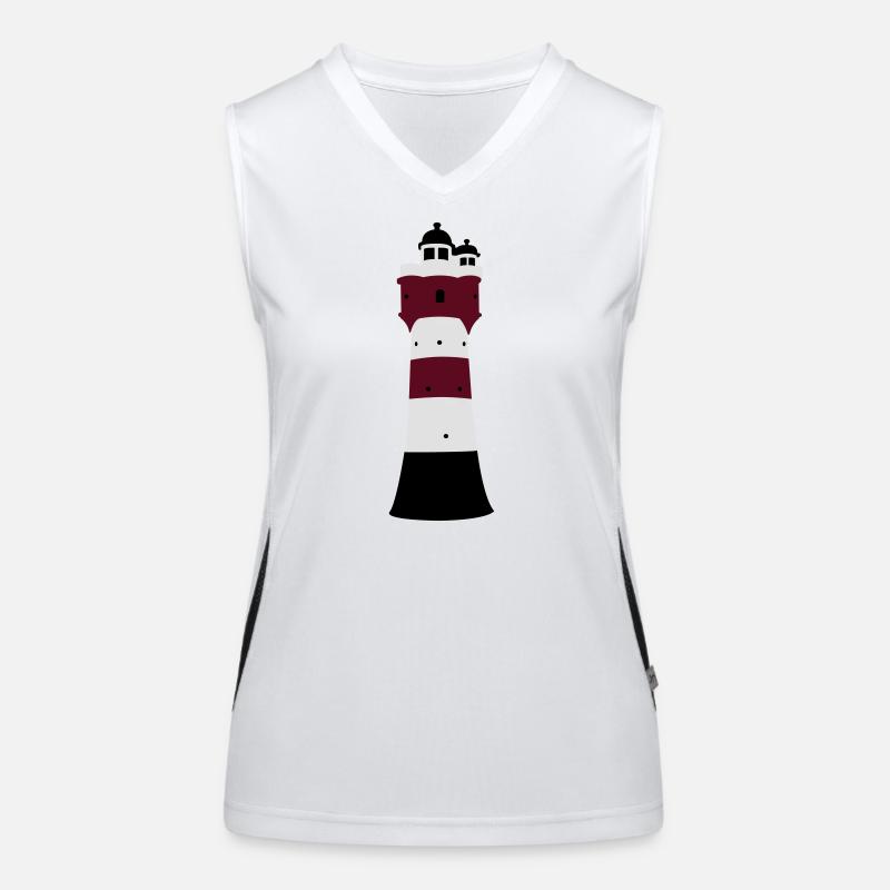 Leuchtturm Funktionelles Kontrast-Tank Top für Frauen